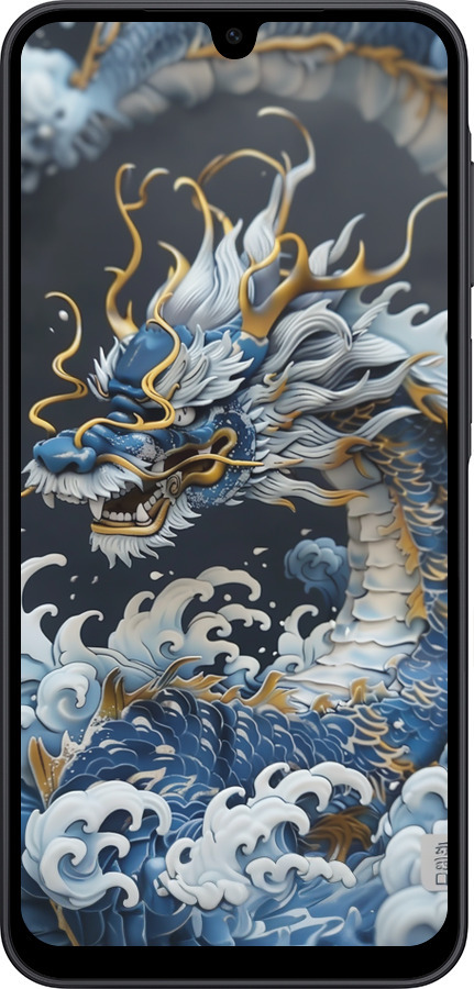 Силиконовый чехол Водяной дракон для Samsung Galaxy A17 - 6113u-4060 изображение 
