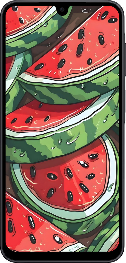 Силиконовый чехол Арбуз для Samsung Galaxy A17 - 6315u-4060 изображение 