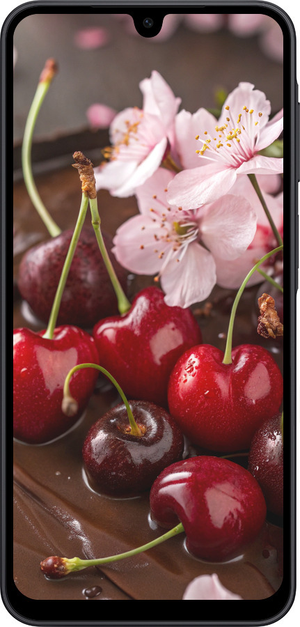 Силіконовий чехол Вишня у шоколаді для Samsung Galaxy A17 - 6698u-4060 изображение 