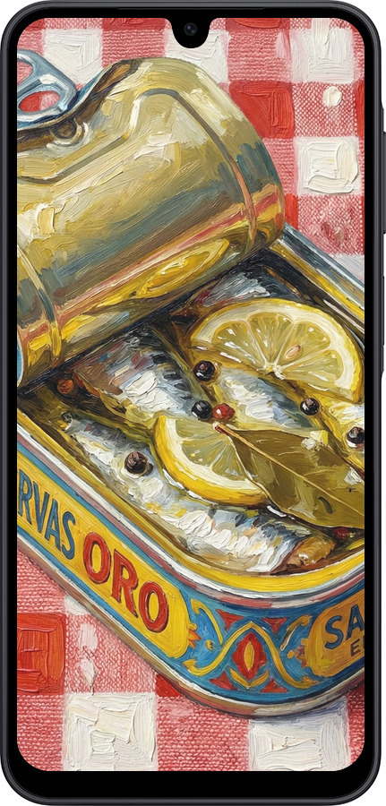 Силиконовый чехол Vintage Sardine Tin Phone для Samsung Galaxy A17 - 6772u-4060 изображение 