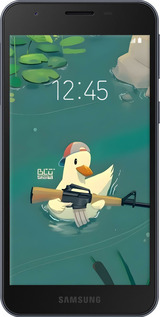 Силіконовий чехол Каченя з автоматом для Samsung Galaxy A2 Core A260F - 6356u-1683 изображение 