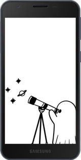 Силиконовый чехол Привидение астроном для Samsung Galaxy A2 Core A260F - 6444u-1683 изображение 