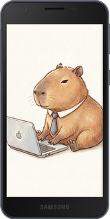 Силиконовый чехол Funny Capybara CEO Working для Samsung Galaxy A2 Core A260F - 6777u-1683 изображение 