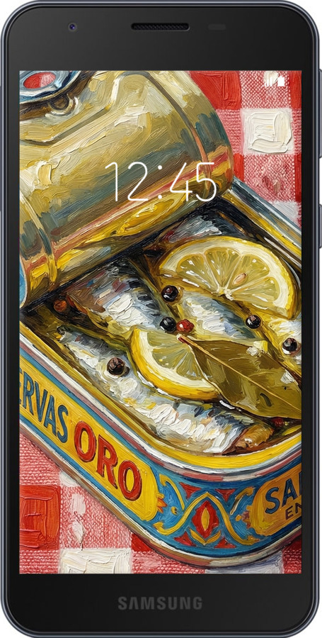 Силиконовый чехол Vintage Sardine Tin Phone для Samsung Galaxy A2 Core A260F - 6772u-1683 изображение 