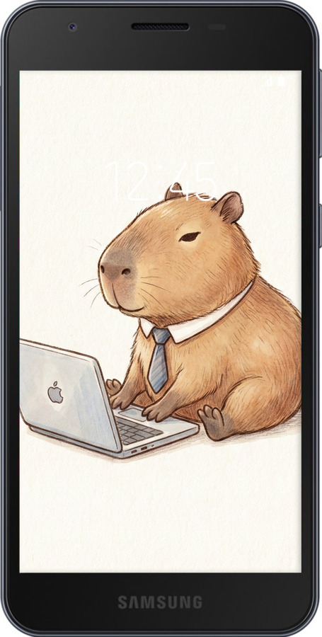 Силиконовый чехол Funny Capybara CEO Working для Samsung Galaxy A2 Core A260F - 6777u-1683 изображение 