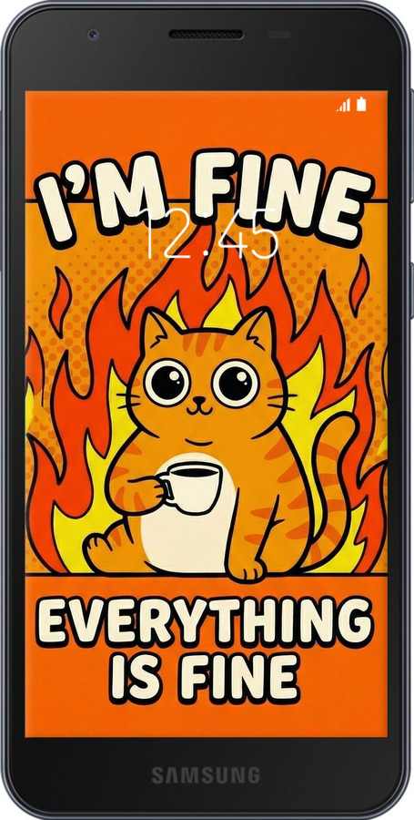 Силиконовый чехол Funny Cat для Samsung Galaxy A2 Core A260F - 6786u-1683 изображение 