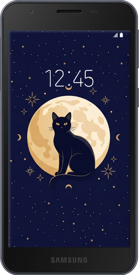Силиконовый чехол Cute Cat Celestial/Witchy для Samsung Galaxy A2 Core A260F - 6787u-1683 изображение 