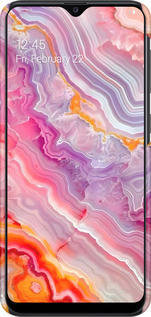 3D пластиковый матовый чехол Мрамор 2 для Samsung Galaxy A20e A202F - 6307m-1709 изображение 