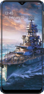 3D пластиковий матовий чехол Військовий корабель, world of tanks, wargaming для Samsung Galaxy A20e A202F - 6461m-1709 изображение 