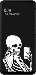 3D пластиковый матовый чехол Скелет делает Selfie для Samsung Galaxy A20e A202F - 6535m-1709 изображение 