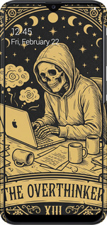 3D пластиковый матовый чехол The Overthinker для Samsung Galaxy A20e A202F - 6774m-1709 изображение 