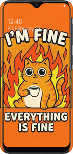 3D пластиковый матовый чехол Funny Cat для Samsung Galaxy A20e A202F - 6786m-1709 изображение 