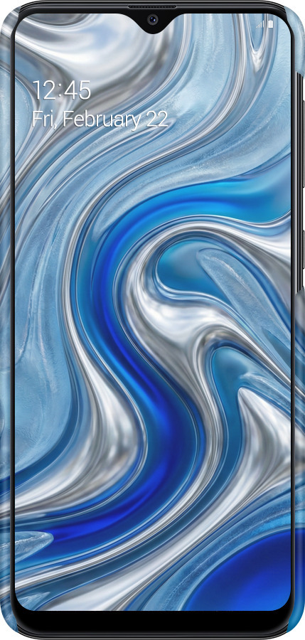 3D пластиковый матовый чехол Liquid Chrome для Samsung Galaxy A20e A202F - 6781m-1709 изображение 