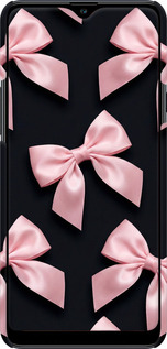3D пластиковий матовий чехол Coquette Ribbons Dark Coquette для Samsung Galaxy A20s A207F - 6767m-1775 изображение 