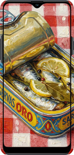 3D пластиковый матовый чехол Vintage Sardine Tin Phone для Samsung Galaxy A20s A207F - 6772m-1775 изображение 