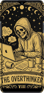 3D пластиковый матовый чехол The Overthinker для Samsung Galaxy A20s A207F - 6774m-1775 изображение 