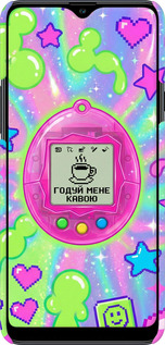 3D пластиковый матовый чехол Y2K Aesthetic Retro Pet: Годуй мене кавою для Samsung Galaxy A20s A207F - 6784m-1775 изображение 