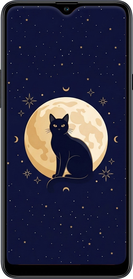 2D пластиковый чехол Cute Cat Celestial/Witchy для Samsung Galaxy A20s A207F - 6787t-1775 изображение 