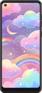 Силіконовий чехол Хмари та веселка для Samsung Galaxy A21 - 6312u-1841 изображение 
