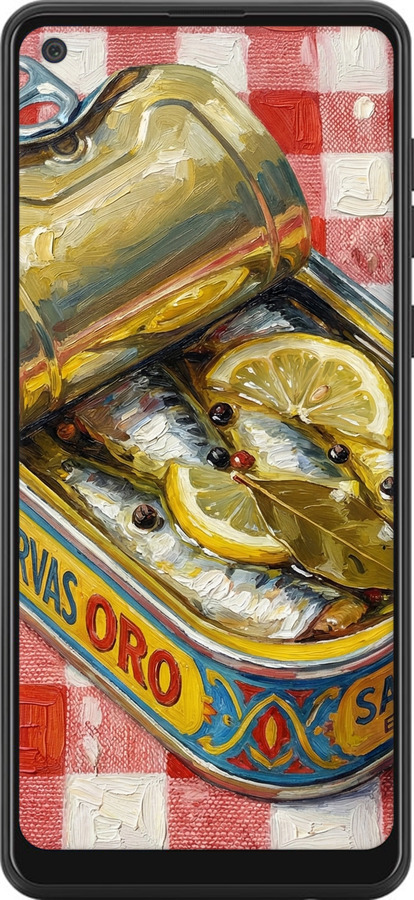 Силиконовый чехол Vintage Sardine Tin Phone для Samsung Galaxy A21 - 6772u-1841 изображение 