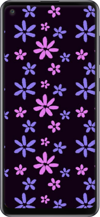 TPU чехол с  цветами для Samsung Galaxy A21s A217F - 6258b-1943 изображение 