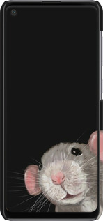 3D пластиковый матовый чехол The Peeking Rat для Samsung Galaxy A21s A217F - 6442m-1943 изображение 