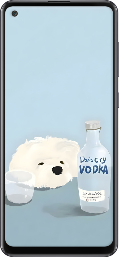 2D пластиковий чехол Пес водка для Samsung Galaxy A21s A217F - 6368t-1943 изображение 