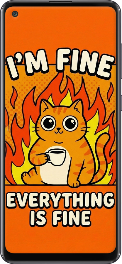 2D пластиковый чехол Funny Cat для Samsung Galaxy A21s A217F - 6786t-1943 изображение 