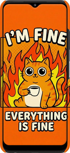 3D пластиковый матовый чехол Funny Cat для Samsung Galaxy A22 5G A226B - 6786m-2581 изображение 