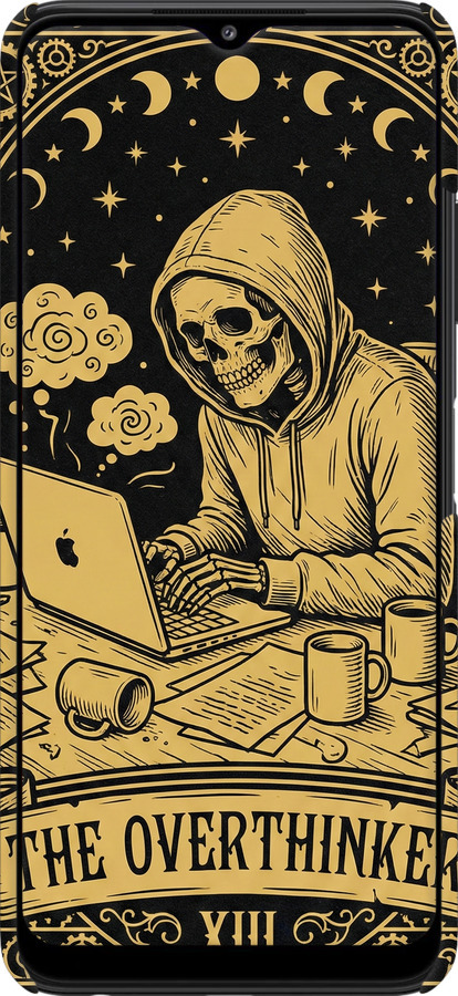 3D пластиковый матовый чехол The Overthinker для Samsung Galaxy A22 5G A226B - 6774m-2581 изображение 