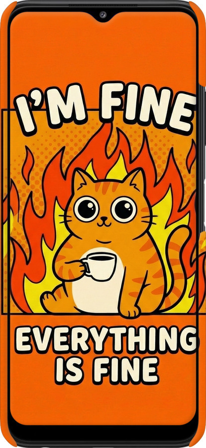 3D пластиковый матовый чехол Funny Cat для Samsung Galaxy A22 5G A226B - 6786m-2581 изображение 