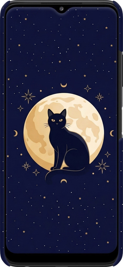 3D пластиковый матовый чехол Cute Cat Celestial/Witchy для Samsung Galaxy A22 5G A226B - 6787m-2581 изображение 