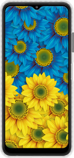 Чохол Bumper чехол Жовто-блакитні квіти  для Samsung Galaxy A22 5G A226B - 1048pc-2581 изображение 