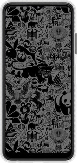 Чохол Bumper чехол Чорно-сірий стікер бомбінг для Samsung Galaxy A22 5G A226B - 2432pc-2581 изображение 
