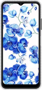 Чехол Bumper чехол Голубые орхидеи для Samsung Galaxy A22 5G A226B - 4406pc-2581 изображение 