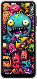 Чехол Bumper чехол Cмешные монстры для Samsung Galaxy A22 5G A226B - 5549pc-2581 изображение 