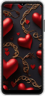 Чехол Bumper чехол Сердечки для Samsung Galaxy A22 5G A226B - 5831pc-2581 изображение 