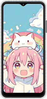 Чохол Bumper чехол Девочка аниме радуга для Samsung Galaxy A22 5G A226B - 6304pc-2581 изображение 