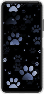 Чехол Bumper чехол С синими отпечатками лап для Samsung Galaxy A22 5G A226B - 6441pc-2581 изображение 