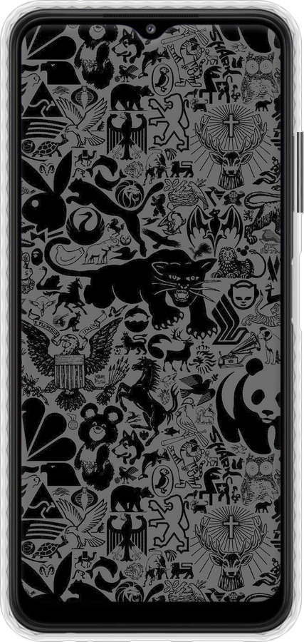 Чохол Bumper чехол Чорно-сірий стікер бомбінг для Samsung Galaxy A22 5G A226B - 2432pc-2581 изображение 