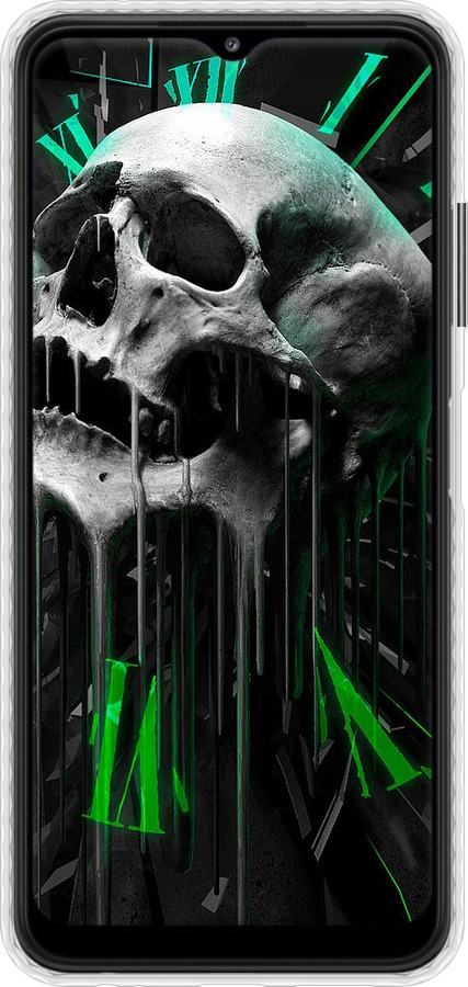Чохол Bumper чехол Череп-годинник для Samsung Galaxy A22 5G A226B - 4100pc-2581 изображение 