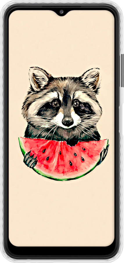 Чохол Bumper чехол Єнотик з кавуном для Samsung Galaxy A22 5G A226B - 4605pc-2581 изображение 
