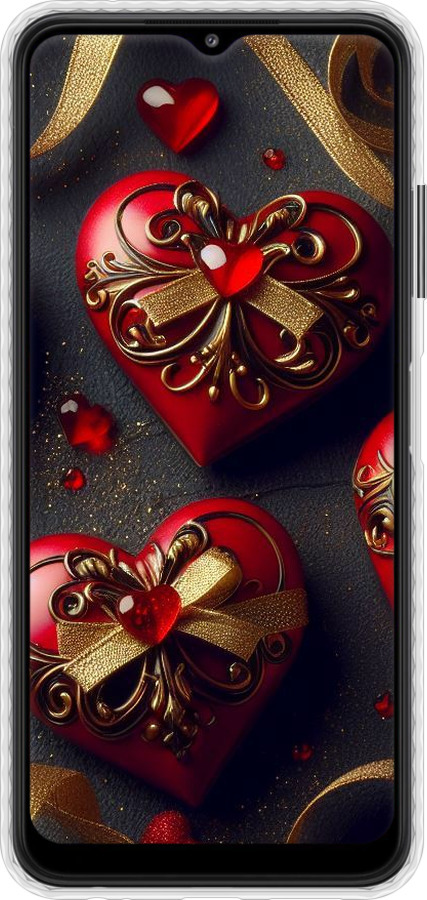 Чехол Bumper чехол Сердечки v4 для Samsung Galaxy A22 5G A226B - 5834pc-2581 изображение 