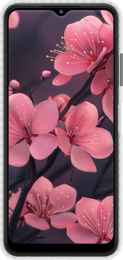 Чехол Bumper чехол Пурпурная сакура для Samsung Galaxy A22 5G A226B - 6075pc-2581 изображение 