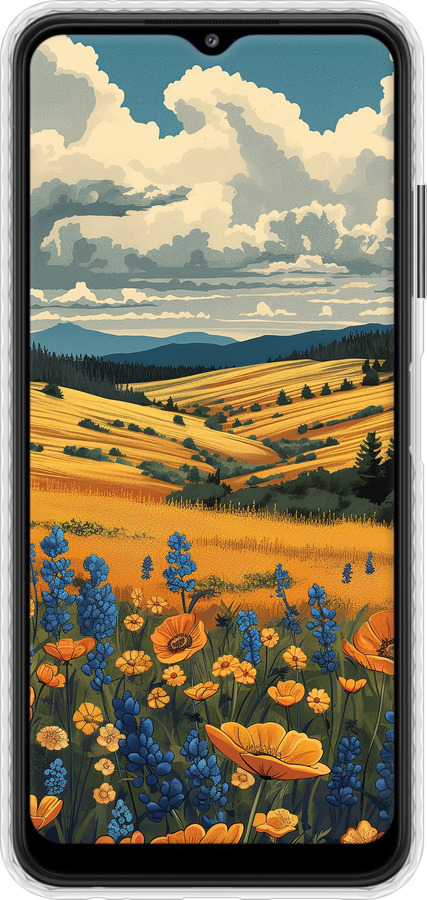 Чехол Bumper чехол Украинское поле для Samsung Galaxy A22 5G A226B - 6082pc-2581 изображение 