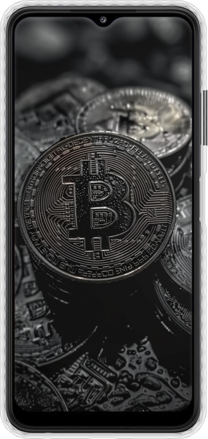 Чохол Bumper чехол Black Bitcoin для Samsung Galaxy A22 5G A226B - 6090pc-2581 изображение 