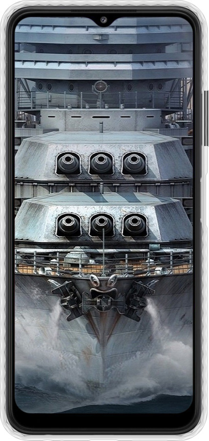 Чехол Bumper чехол Линкор, world of tanks, wargaming, военный корабль для Samsung Galaxy A22 5G A226B - 6453pc-2581 изображение 