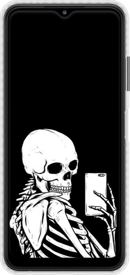 Чохол Bumper чехол Скелет робить Selfie для Samsung Galaxy A22 5G A226B - 6535pc-2581 изображение 