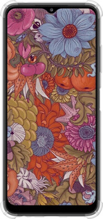 Силикон с усиленными углами чехол Абстрактные цветы для Samsung Galaxy A22 5G A226B - 6526sp-2581 изображение 
