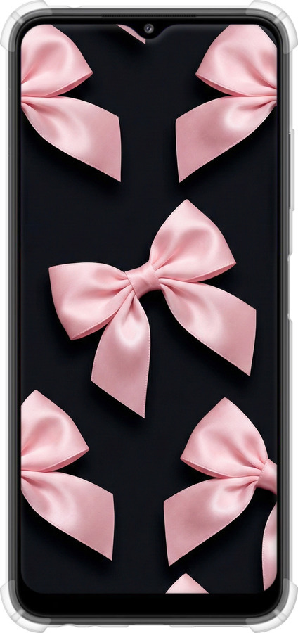 Силикон с усиленными углами чехол Coquette Ribbons Dark Coquette для Samsung Galaxy A22 5G A226B - 6767sp-2581 изображение 